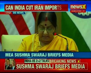 2+2 Dialogue: MEA Sushma Swaraj briefs media