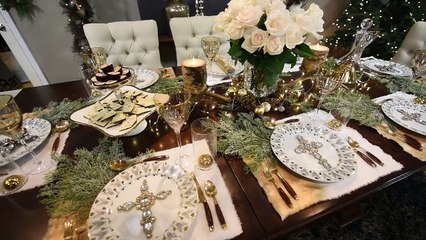 DIY Distressed Metallic Gold Placemats   12th Day of Christmas 2017!