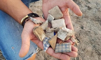Sular çekilince muskalar ortaya çıktı