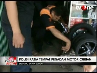 Polisi Gerebek Tempat Penadah Motor Hasil Curian