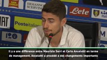 Chelsea - Jorginho : ''Sarri et Ancelotti sont différents''