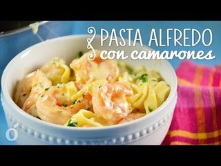 Cómo hacer Pasta Alfredo con Camarones