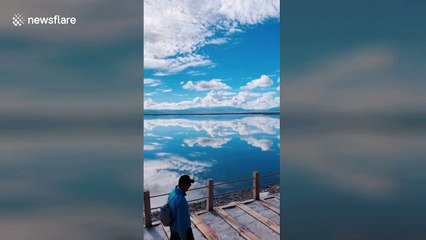 Take in China's mirror of the sky, where the water meets the heavens