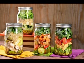 4 Ensaladas Para Llevar en Mason Jars - Ricas y Rápidas