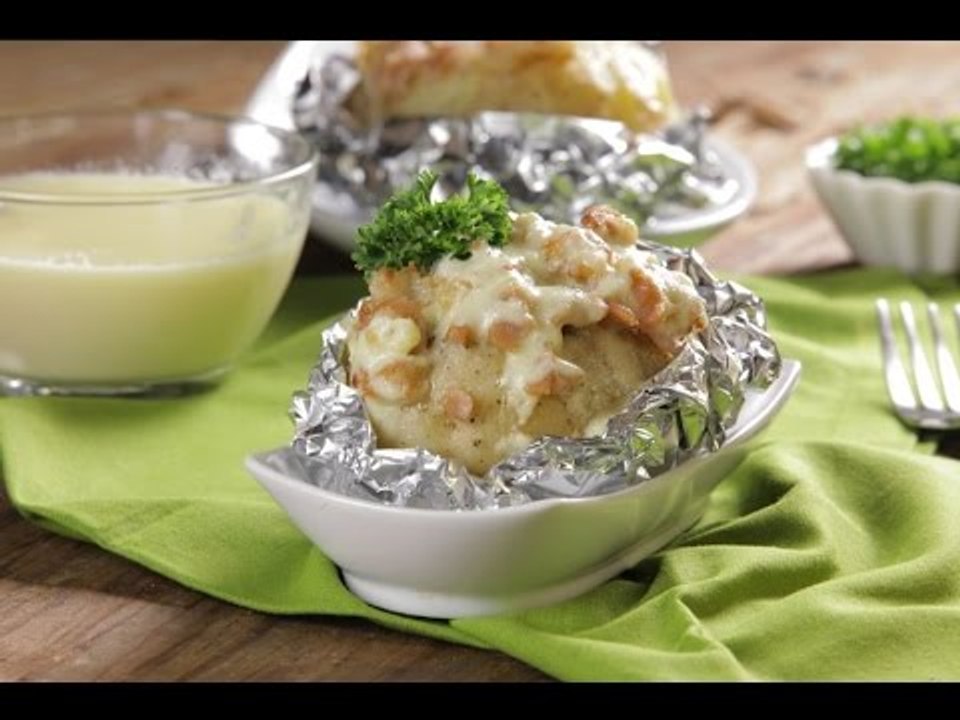 Papas al Horno con Crema y Tocino
