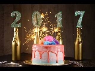 Pastel De Algodón de Azúcar para Año Nuevo 2017 | Dripcake