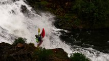 Brit kayaker performs unbelievable waterfall stunts