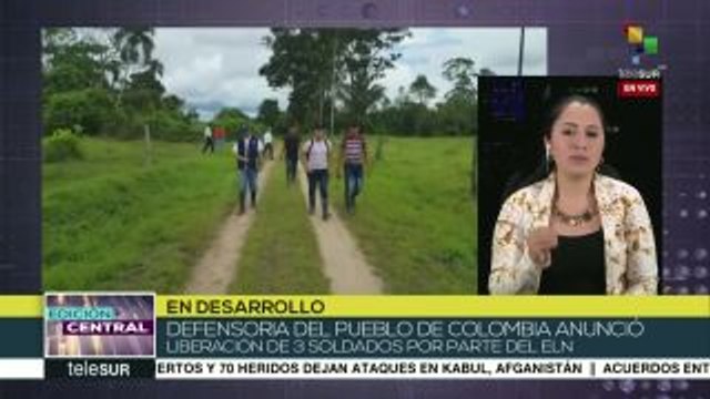 Colombia: ELN entrega a Comisión Humanitaria tres soldados retenidos