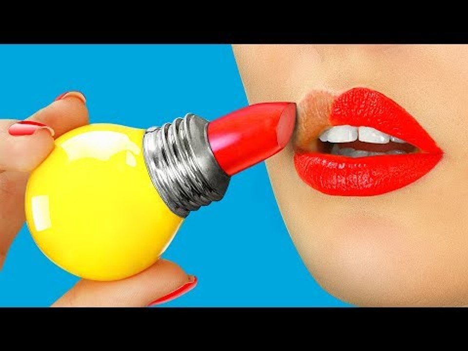 10 IDEIAS ESTRANHAS DE MAQUILHAGEM / PEGADINHAS DE MAQUIAGEM ENGRAÇADAS