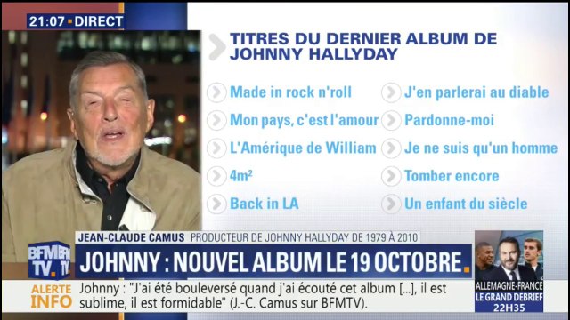 Album posthume de Johnny Hallyday: pour Jean-Claude Camus, la chanson Pardonne-moi est pour Laeticia