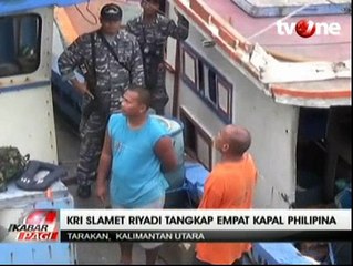 KRI Slamet Riyadi Sergap Empat Kapal Filipina di Perairan Ambalat