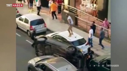 İspanya'da kaza yapan araba hırsızları yakalandı