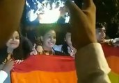 LGBT Supporters Hold Pride Flags, Dance After Gay Sex Ban Ends