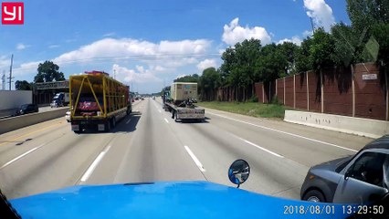 Man Runs Out onto Busy Highway