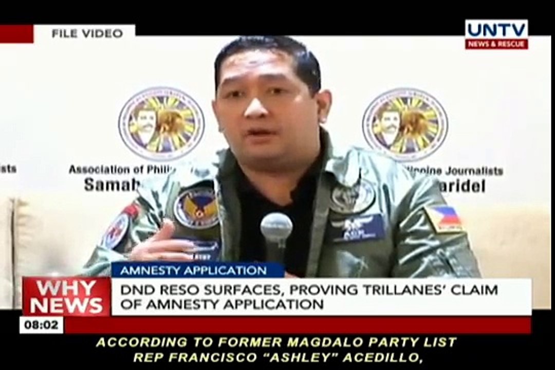 DND reso surfaces, proving Trillanes’ claim of amnesty application