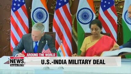 U.S., India sign long-stalled military cooperation deal
