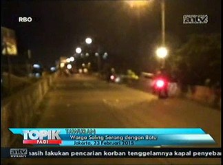 Tawuran, Warga Saling Serang dengan Batu