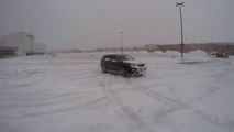 Driving Jeep Grand Cherokee in Snow Storm