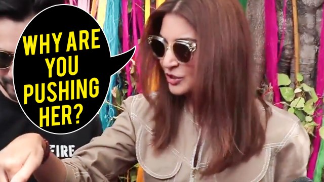 Anushka Sharma Shouts At Cameraman For Pushing A Girl | Sui Dhaaga Promotions | Varun Dhawan