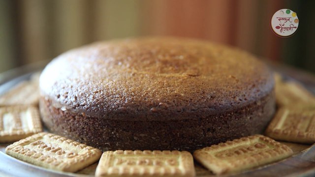 Biscuit Cake Recipe In Marathi | How To Make Parle G Biscuit Cake | Eggless Cake Recipe | Sonali