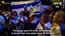 Israel supporters in Paraguay protest embassy move