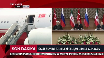 Cumhurbaşkanı Erdoğan 'Üçlü Zirve' için İran'da