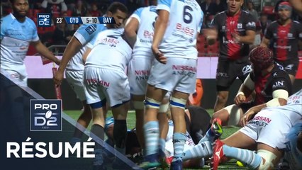 PRO D2 - Résumé Oyonnax-Bayonne: 18-16 - J4 - Saison 2018/2019