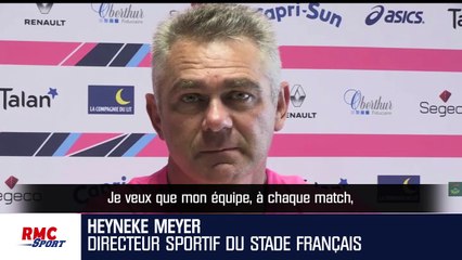 Stade Français : Le message conquérant de Meyer avant le match à Clermont