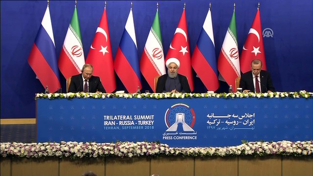 Türkiye-Rusya-İran Üçlü Zirvesi ortak basın toplantısı - Ruhani - TAHRAN