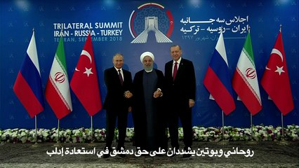 اتفاق في قمة طهران الثلاثية على معالجة الوضع في إدلب "بروح من التعاون"