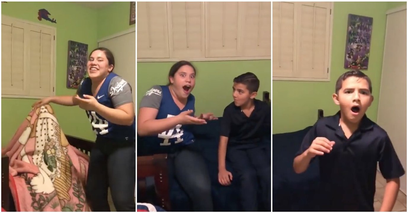 Fizeram irmão mais novo acreditar que estava invisível após truque de magia... HILARIANTE!