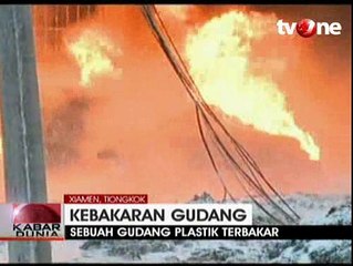 Gudang Plastik di Xiamen Ludes Terbakar