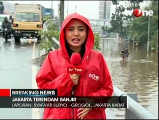 Banjir 50 Cm Masih Rendam Jl. Letjen. S. Parman