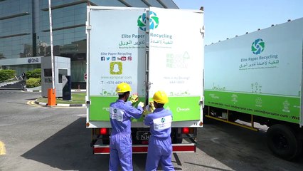 مبادرة #QNB لإعادة التدوير بالتعاون مع شركة النخبة لإعادة تدوير الورق.Elite paper Recycling#QNBGroup