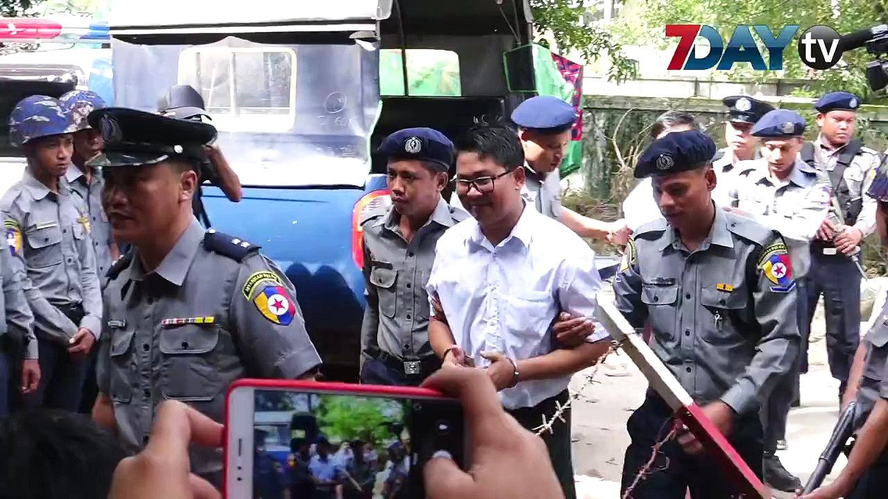 ရိုက္တာသတင္းေထာက္ေတြကို ေထာင္ဒဏ္ ၇ ႏွစ္ ခ်မွတ္စက္တင္ဘာ-၃၊၂၀၁၈ႏုိင္ငံေတာ္လွွ်ဳိ႕၀ွက္ခ်က္အက္ဥပေဒနဲ႔ ဖမ္းဆီးထိန္းသိမ္းခံထားရတဲ့ ရုိက္တာသတင္းေထာက္ႏွစ္ဦးကို တရာ
