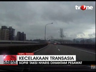 Begini Kondisi Taksi yang Diserempet Pesawat TransAsia