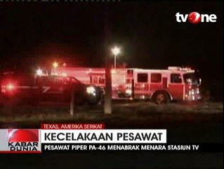 Pesawat Tabrak Menara Stasiun TV di Texas