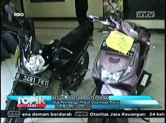 Dua Pembegal Motor Ditembak Polisi