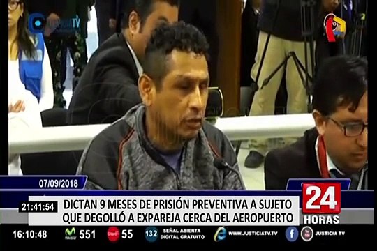 Dictan 9 meses de prisión preventiva contra sujeto que degolló a su expareja en el Callao