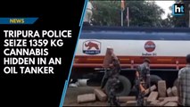 Tripura police seize 1359 kg cannabis hidden in an oil tanker