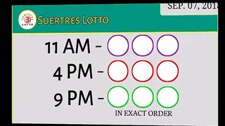 PCSO Lotto Results Today September 7, 2018 (STL, 6/58, 6/45, 4D, Swertres & EZ2)