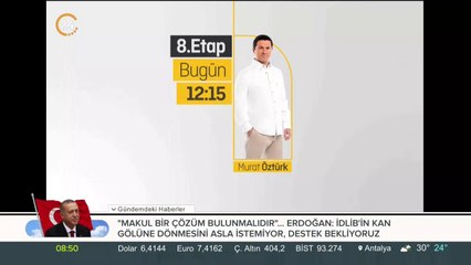 8. Etap bugün 12:15'te