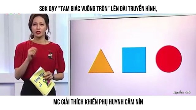 SGK DẠY TAM GIÁC VUÔNG TRÒN LÊN ĐÀI TRUYỀN HÌNH, MC GIẢI THÍCH KHIẾN PHỤ HUYNH CÂM NÍN