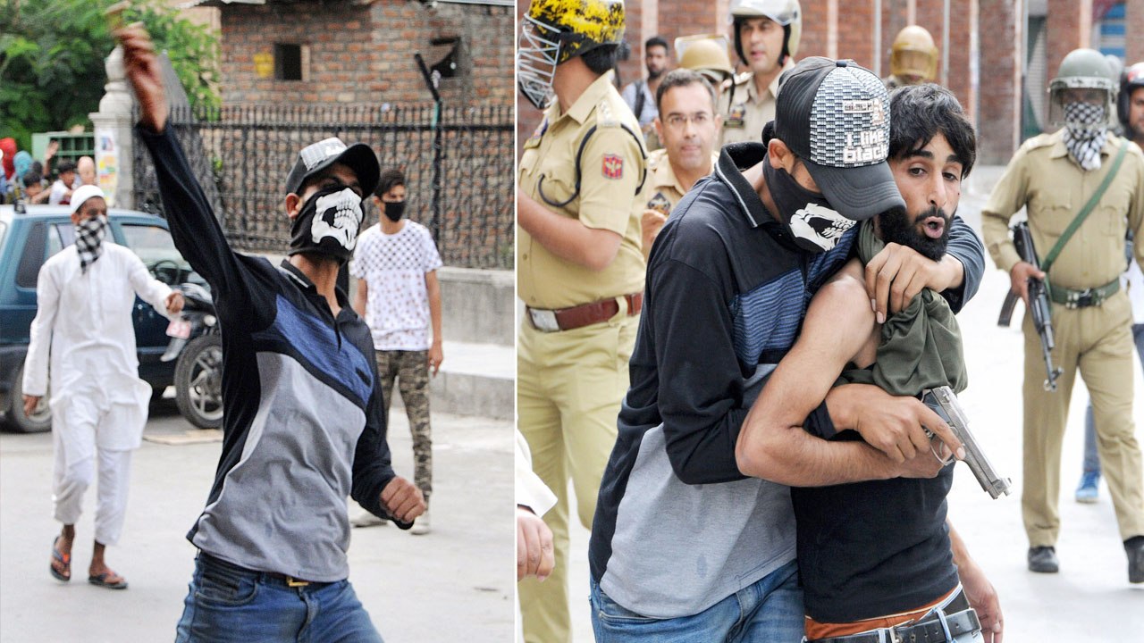 Jammu Kashmir में Police की Unique Trick में फंसे Stone Pelters, Watch Viral Video | वनइंडिया हिंदी