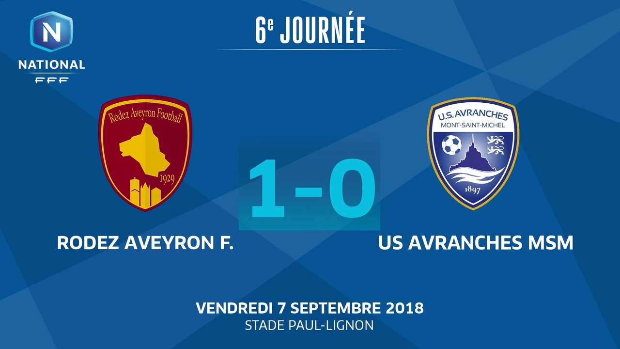 J6 : Rodez Aveyron Football - US Avranches MSM (1-0), le résumé