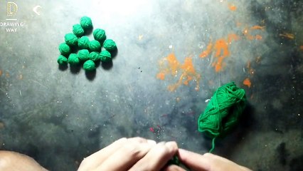 Grapes making with wool step by step (আঙুর তৈরি উল দিয়ে) ( 208 )