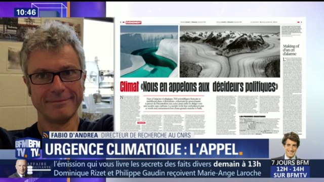 Le climat doit rentrer dans les politiques publiques, il n'y a pas d'autres solutions , estime Fabio d'Andra, du CNRS