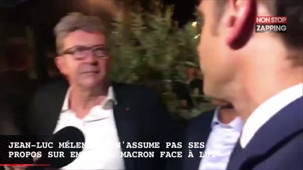 Jean-Luc Mélenchon n'assume pas ses propos face à Emmanuel Macron (vidéo)