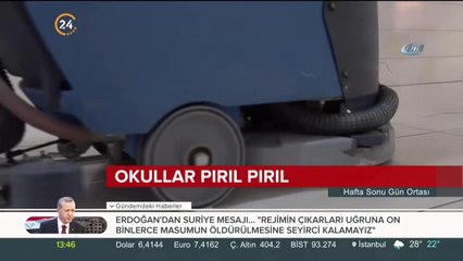 Okullarda temizlik başladı