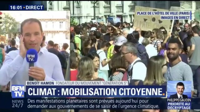 Marche pour le climat: Les citoyens doivent compter sur eux-mêmes pour engager la transition écologique , dit Benoît Hamon